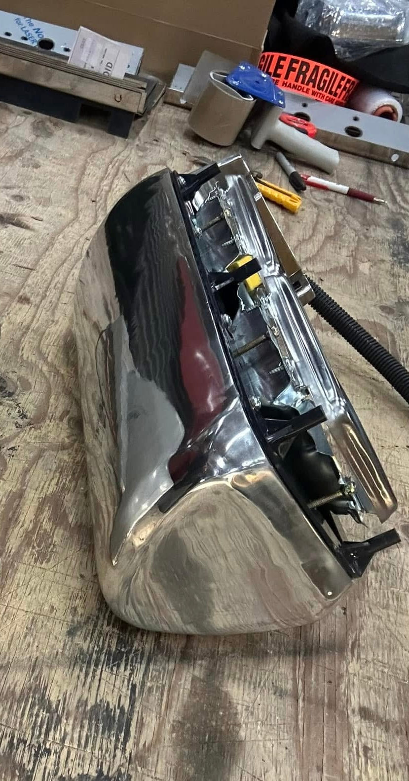 Peterbilt dual square shaved headlight buckets