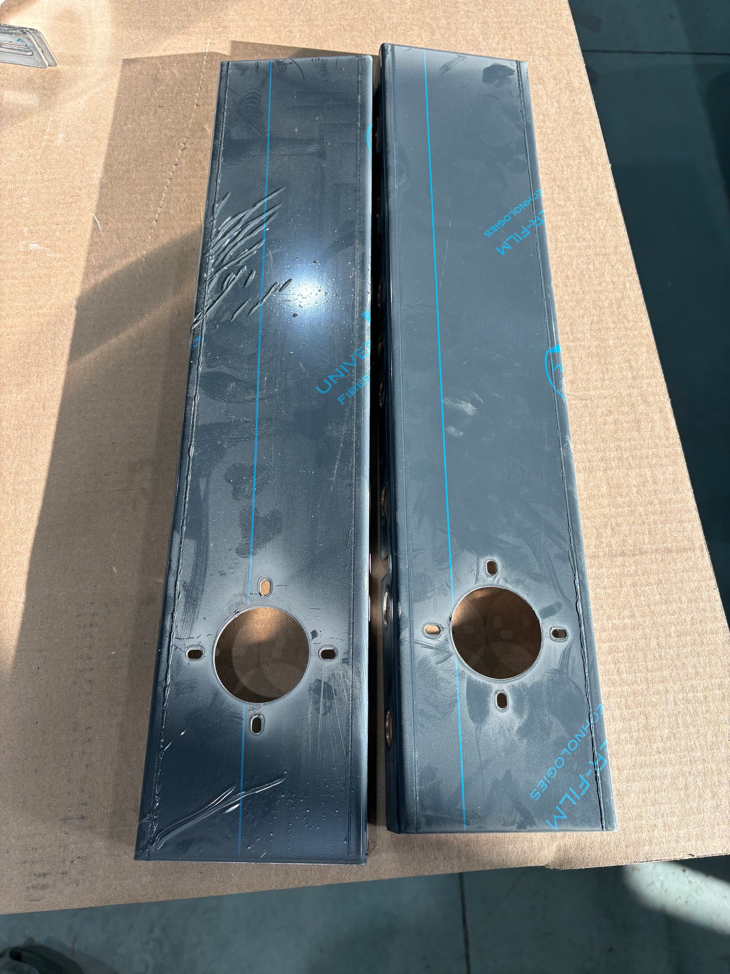 Peterbilt 15” stainless 1 wm front breather panels