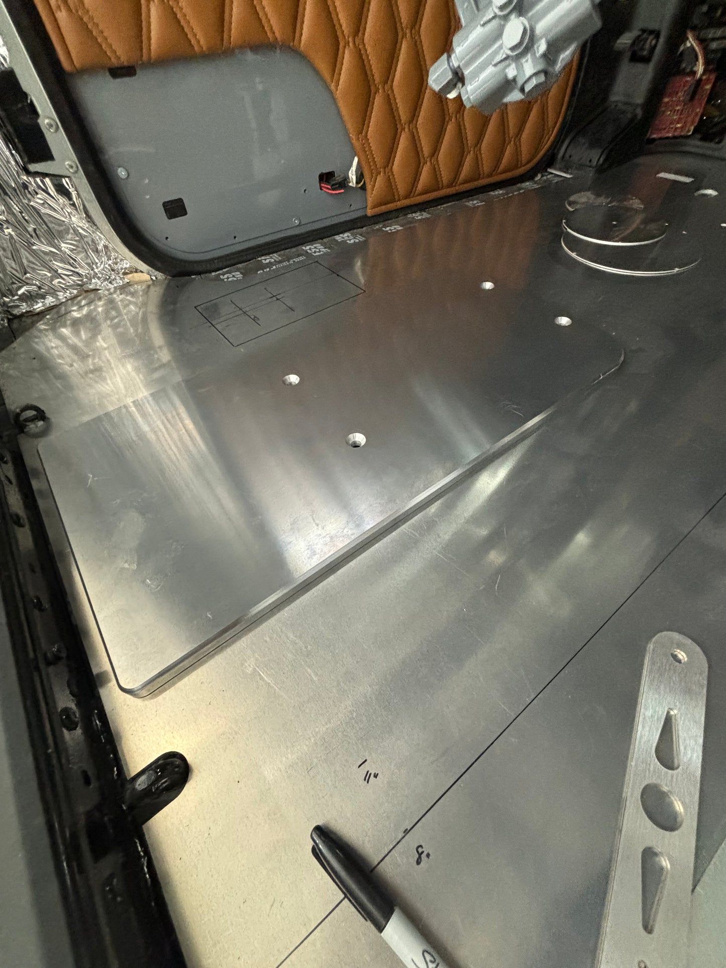 Blank Peterbilt billet seat base adaptors