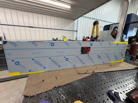 Blind mount Peterbilt 379 bumper with tow hole