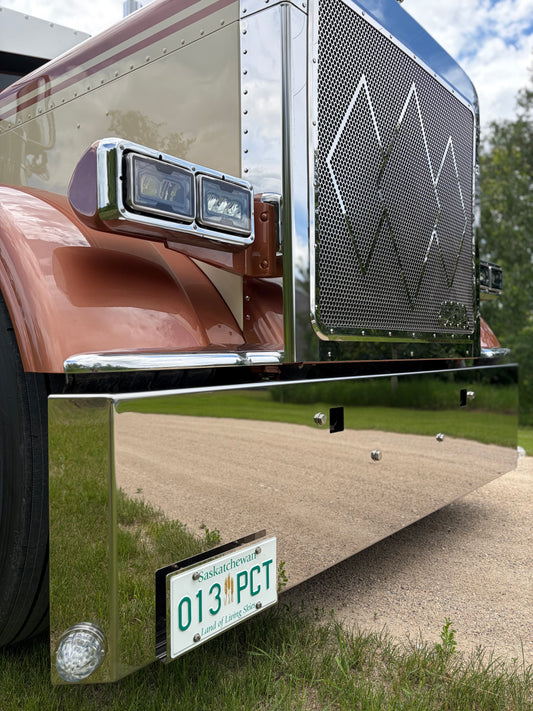 Peterbilt 389 20” mitre corner bumper bolt on 304 stainless