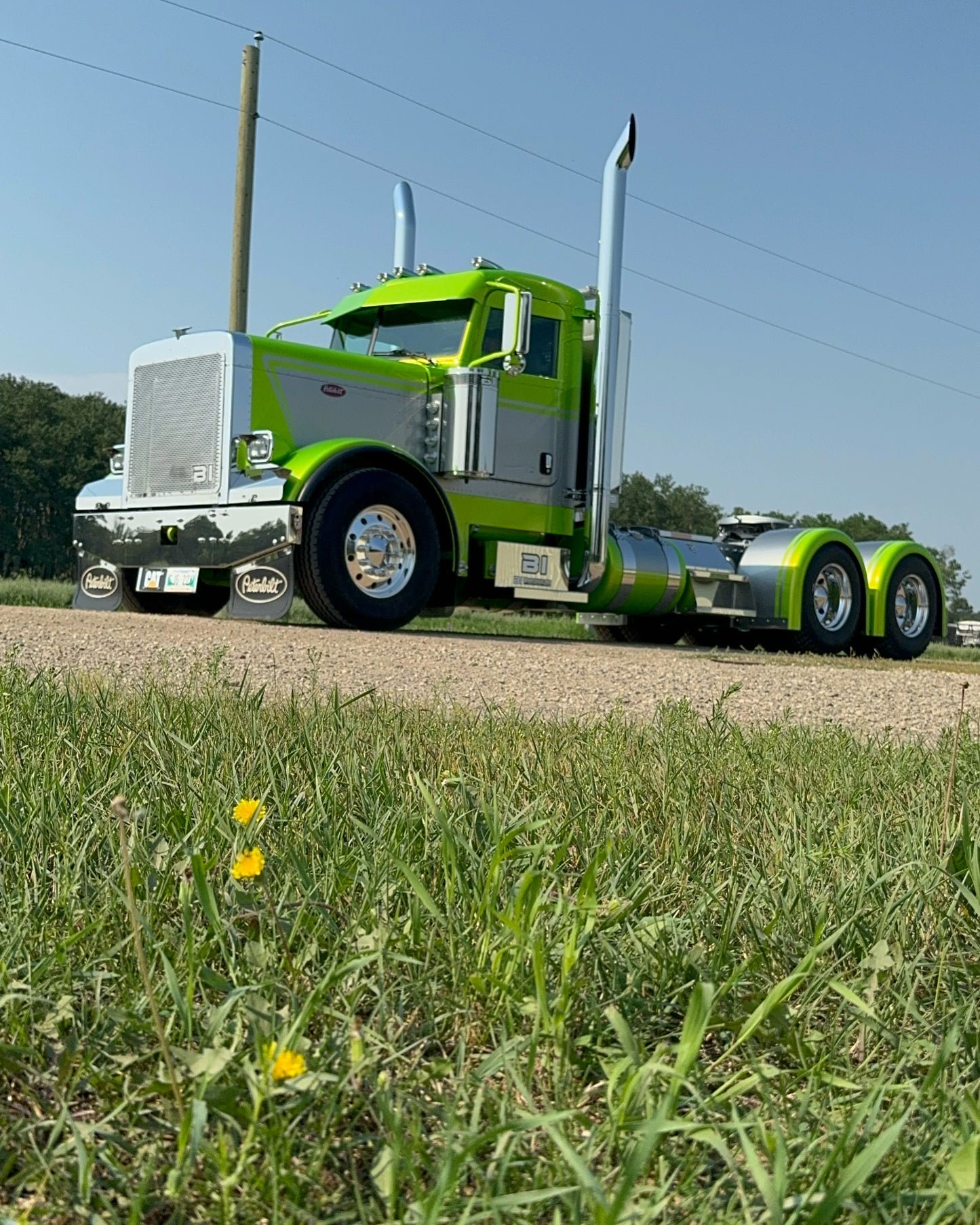 stainless Peterbilt 378/379/388/389 heavy haul style bumper