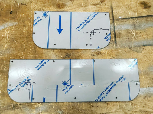 1987-2005 Peterbilt 379 door pocket stainless inserts Blank