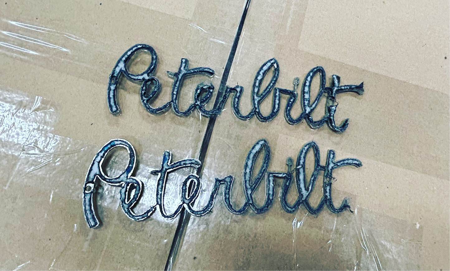 Old font Peterbilt emblems