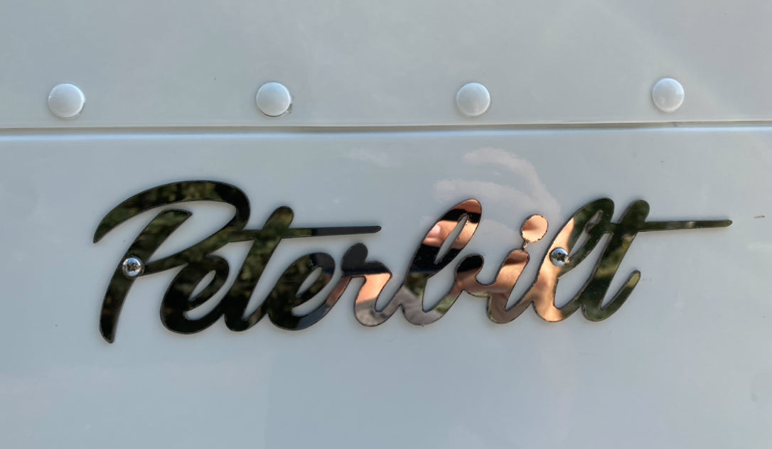 Modern font Peterbilt badges