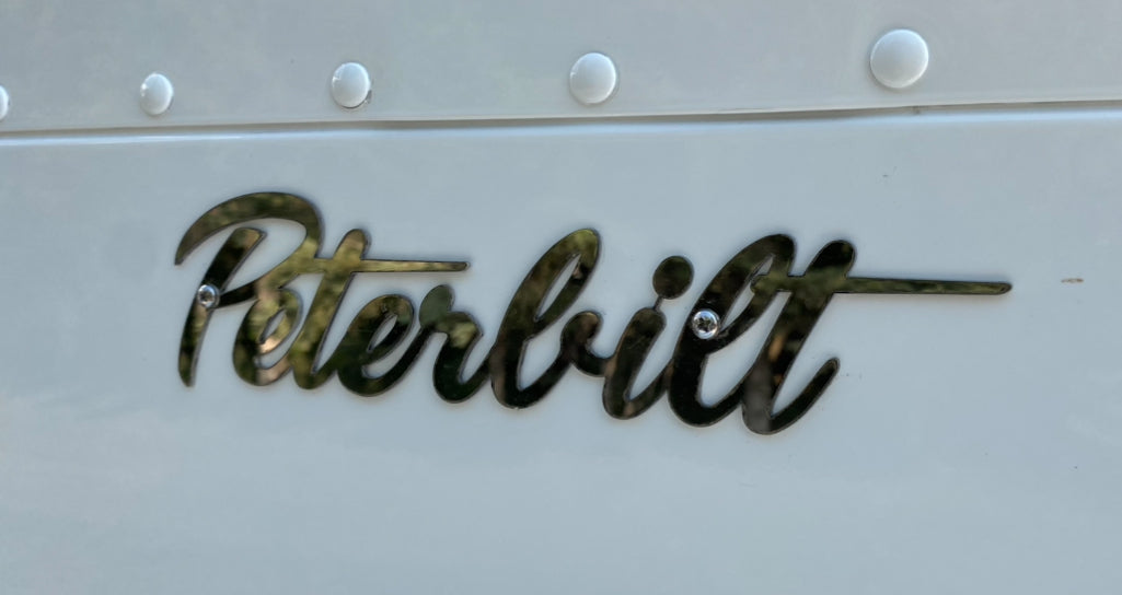 Modern font Peterbilt badges