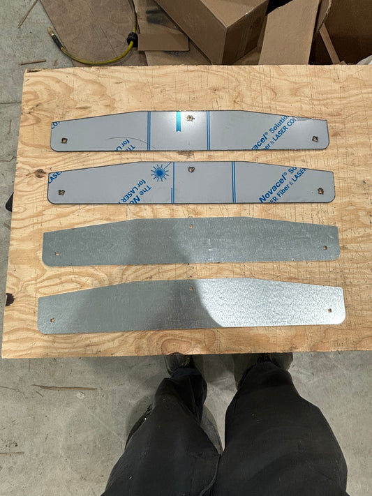 24” stainless mudflap weights