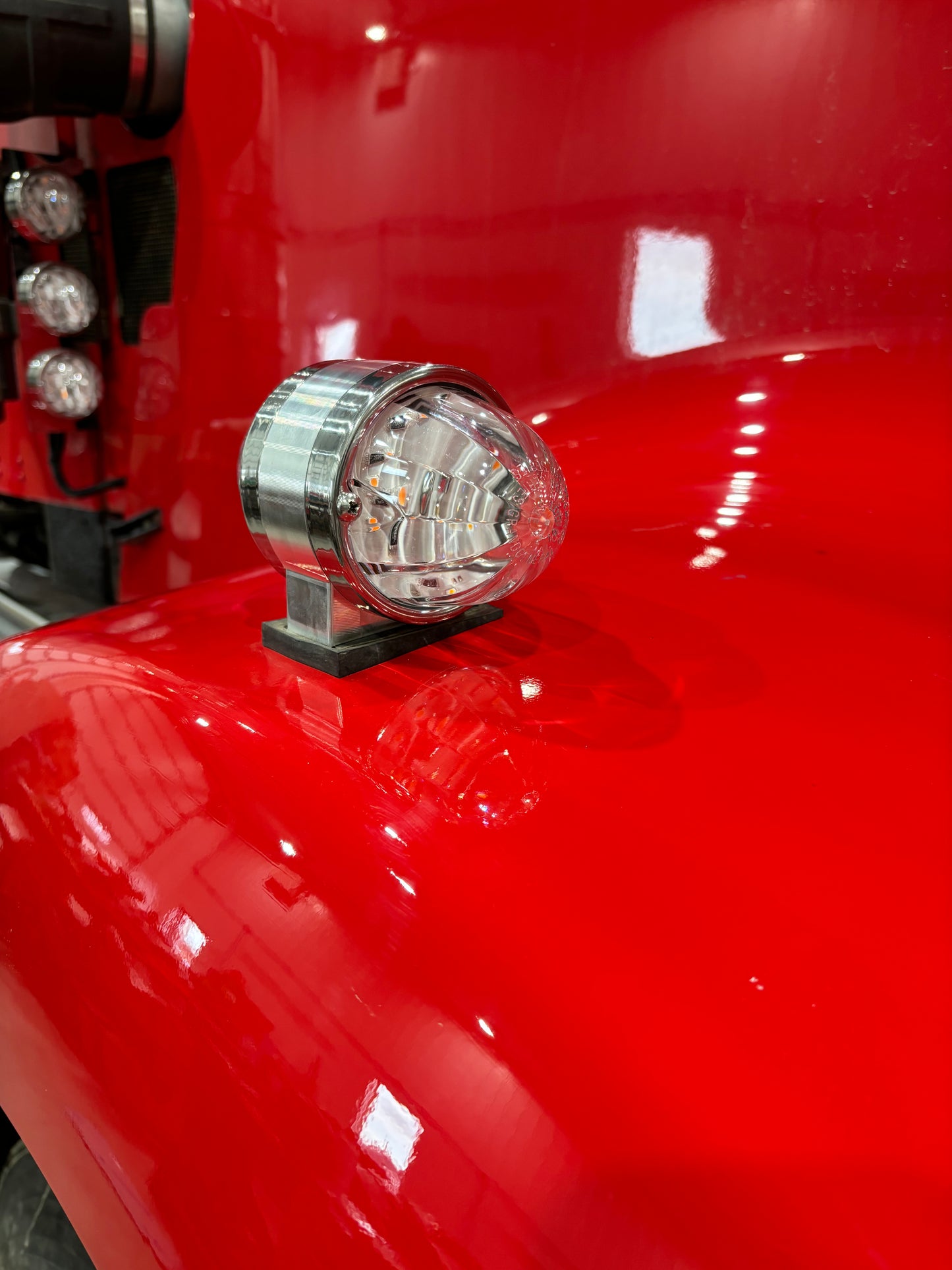 Kenworth billet fender light housings