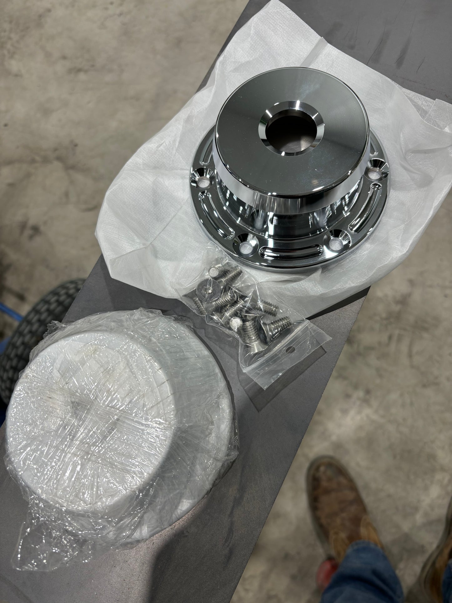 Chrome billet alum hub oilers 4.5”